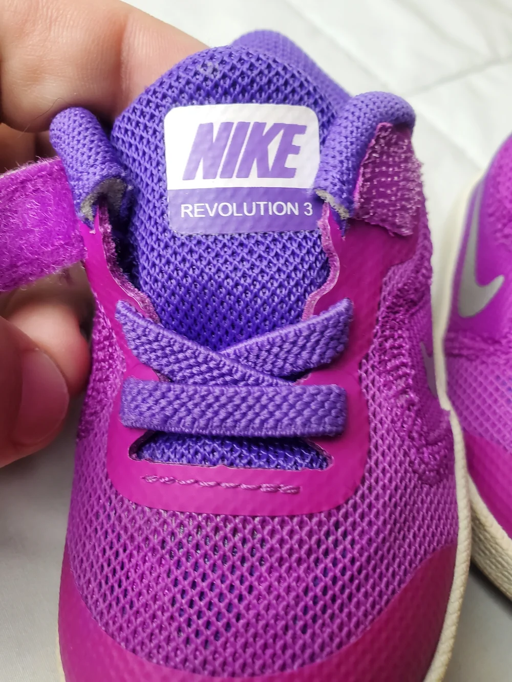 Nike Revolution 3 Kids Purple and Pink Sneakers Size 3C